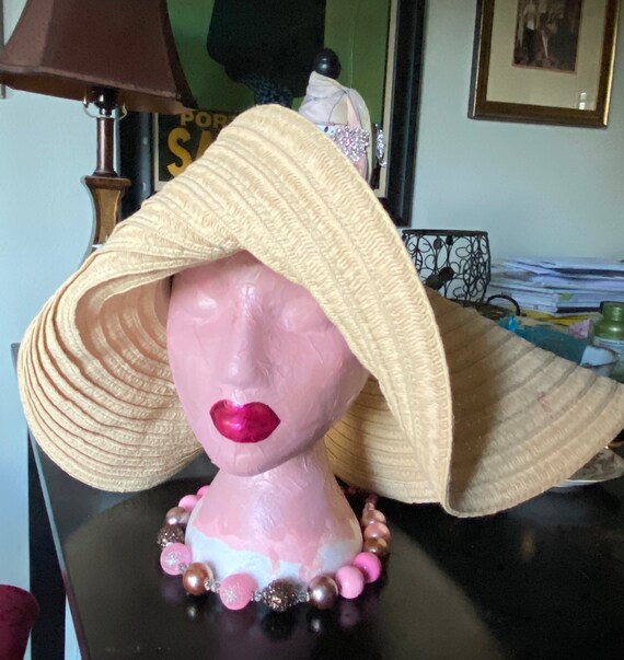 Big Slouchy Straw Hat Wide Brimmed 