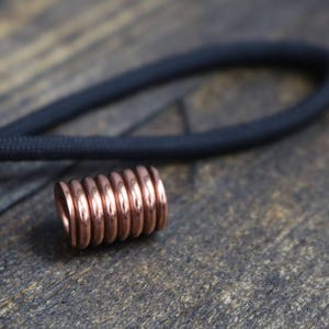 Copper Lanyard Bead, Close Wound Coil with Bright Polished Finish image 4