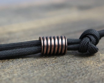 Oxidized Copper Coil Lanyard Bead