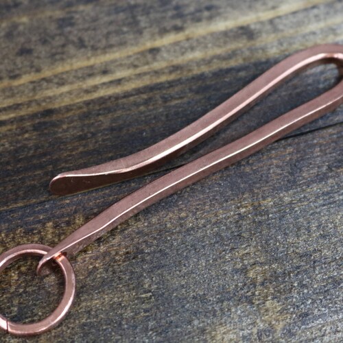 Copper Key Ring With Polished Finish Every Day Carry Etsy