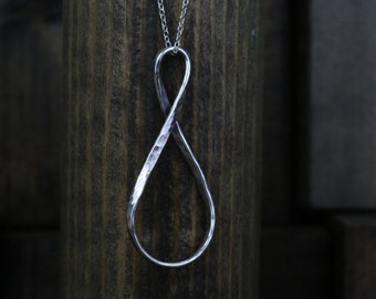 LANEY Pendant - Sterling Silver Infinity Teardrop Pendant