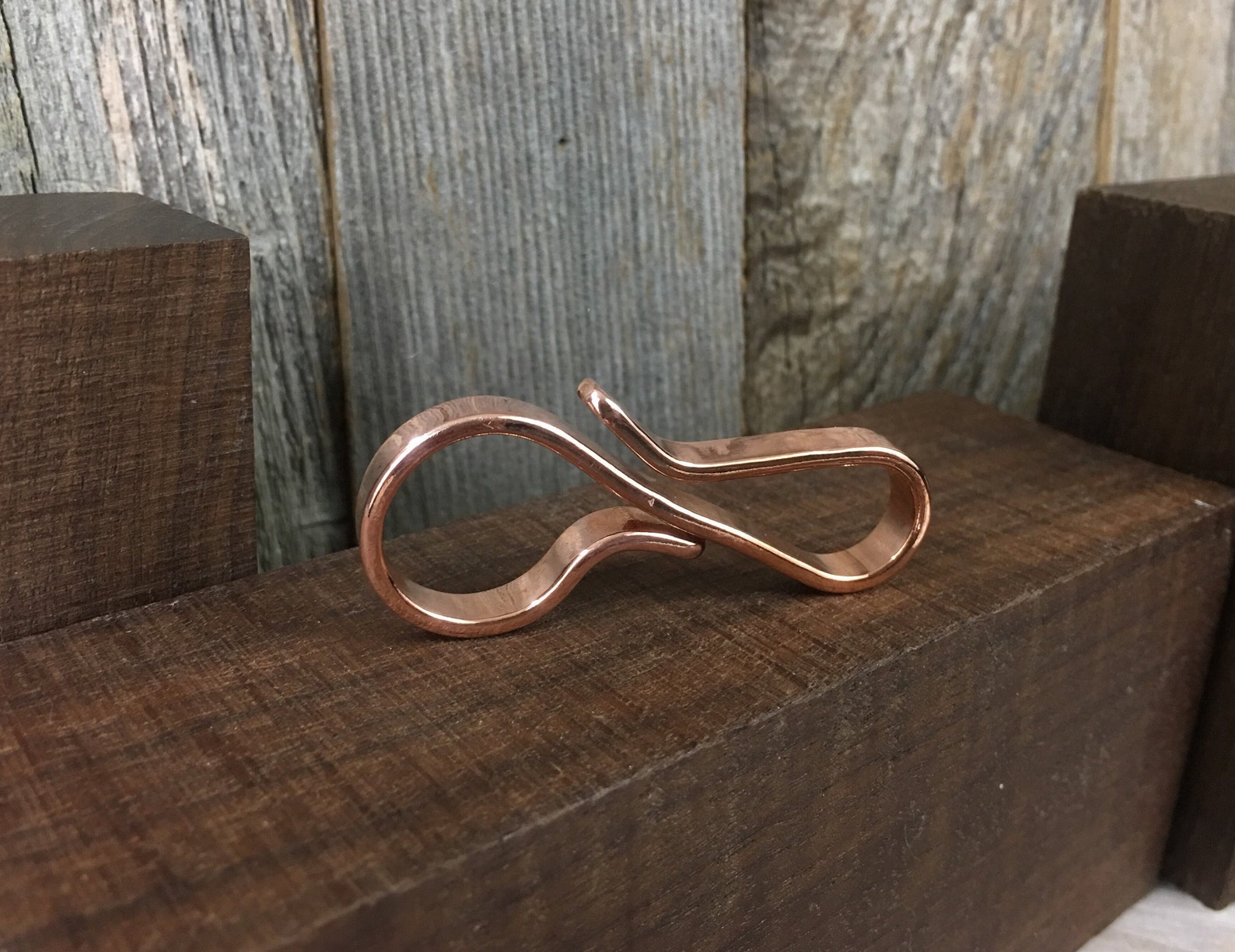 Copper Key Ring With Polished Finish Every Day Carry Etsy