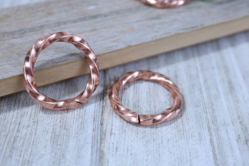 Heavy Twisted Copper Split Ring Every Day Carry EDC With Etsy