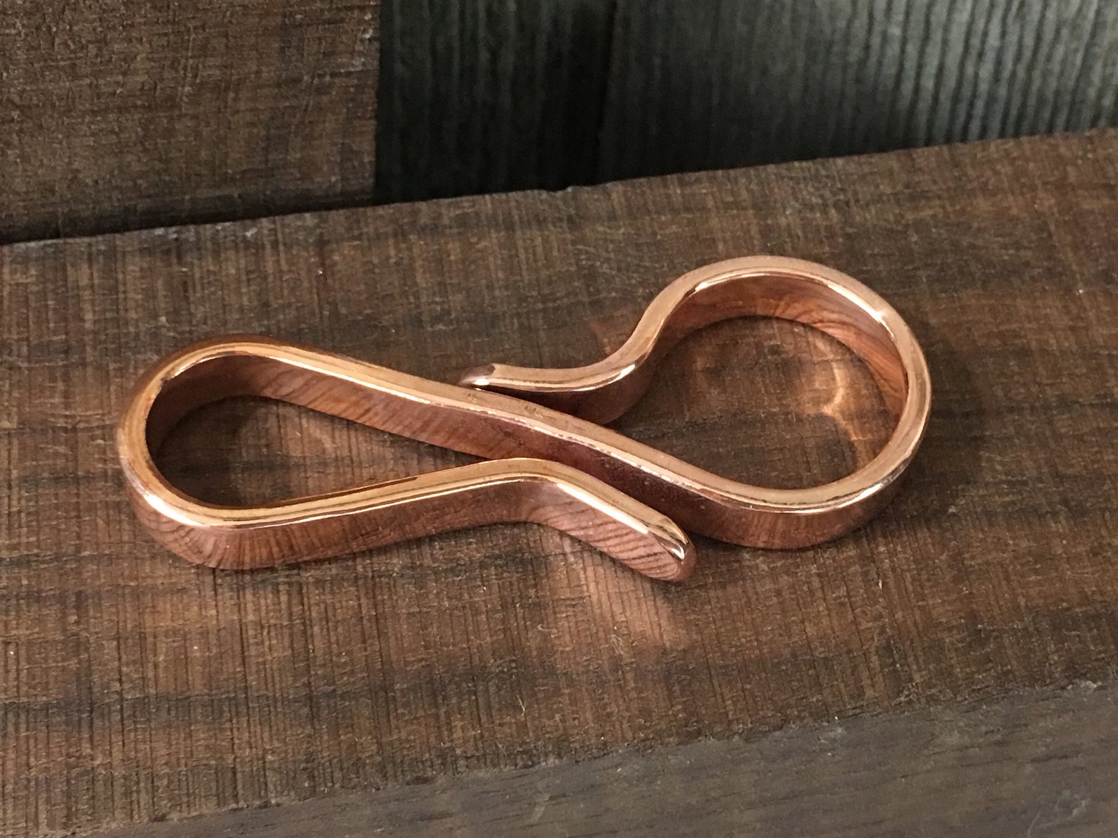 Copper Key Ring With Polished Finish Every Day Carry Etsy