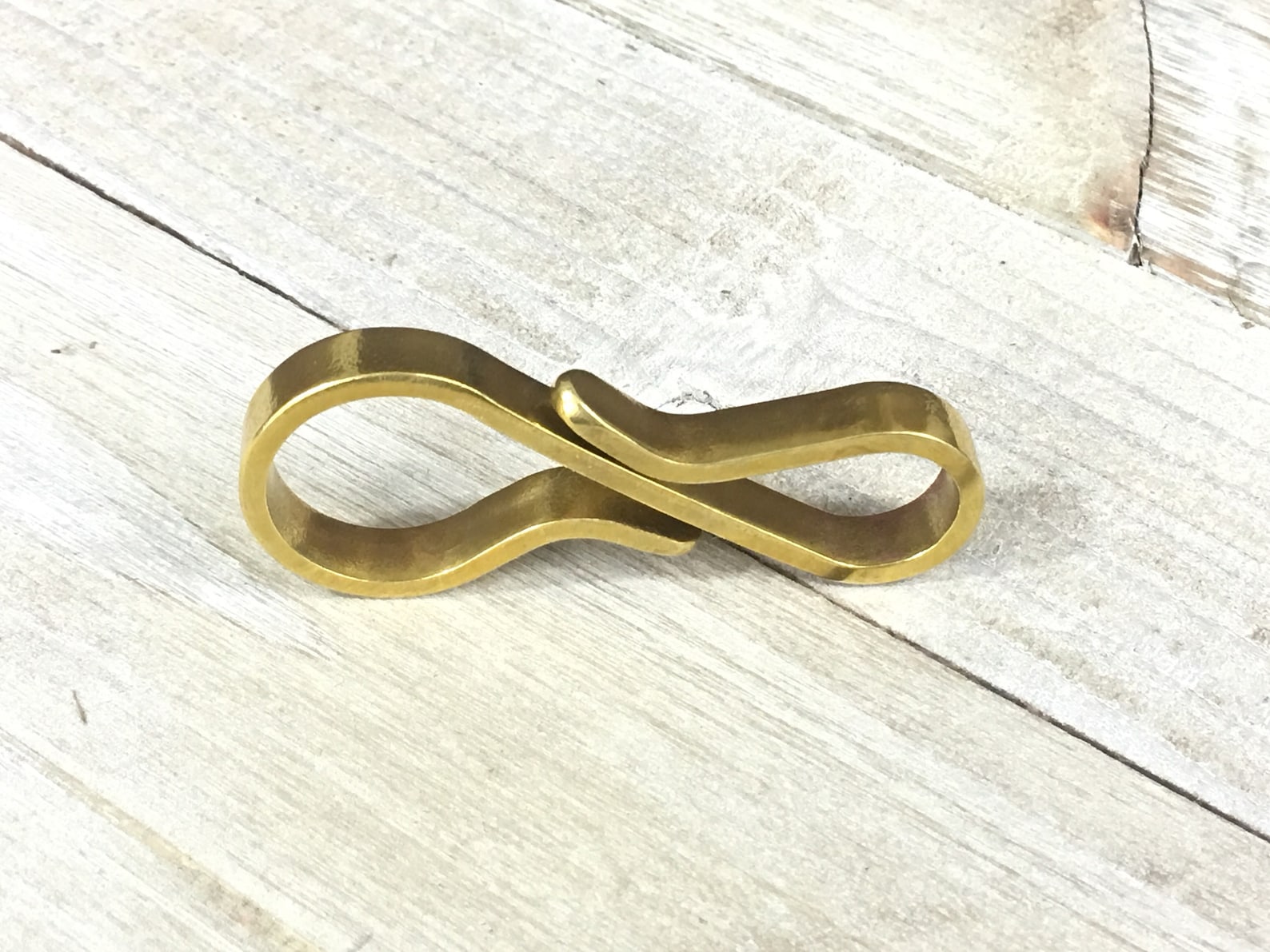 Brass Key Ring With Bright Polished Finish Etsy