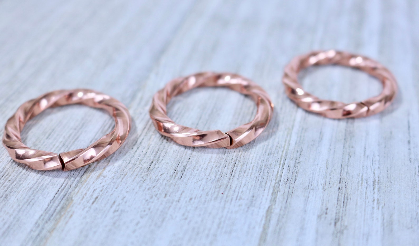 Heavy Twisted Copper Split Ring Every Day Carry EDC With Etsy