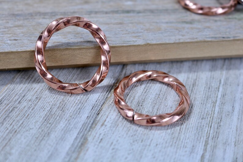 Heavy Twisted Copper Split Ring Every Day Carry EDC With Etsy