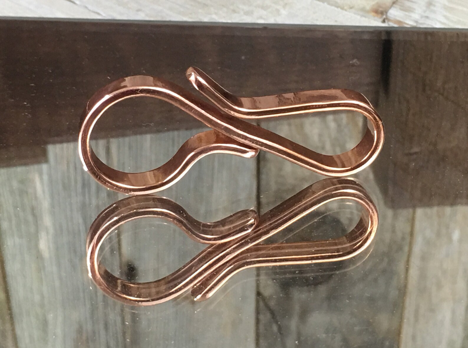 Copper Key Ring With Polished Finish Every Day Carry Etsy