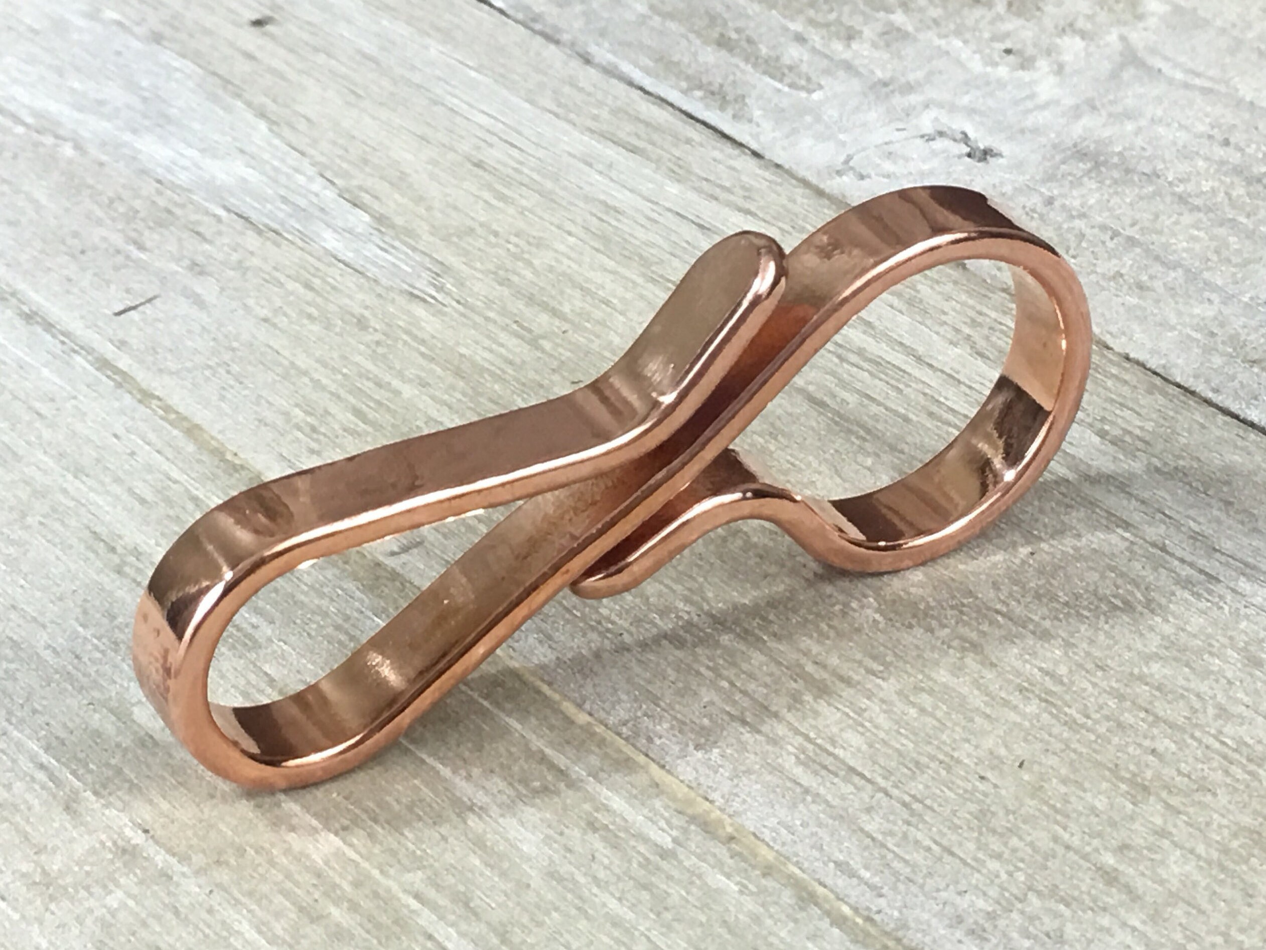 Copper Key Ring with Polished Finish Every Day Carry Etsy