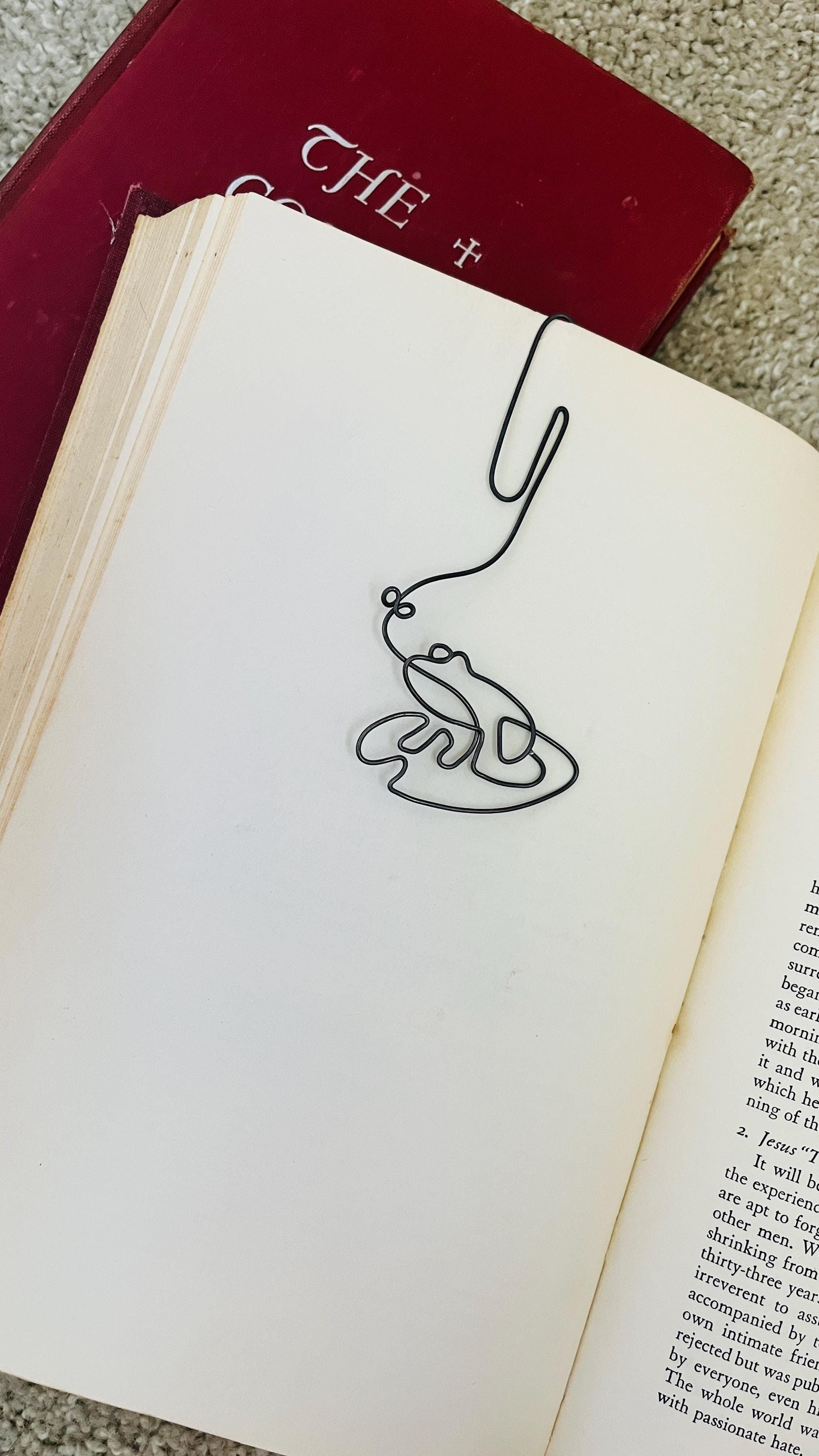 Toad Paperclip Frog Bookmark Paperclip Handmade Toad Rainforest Lily Pad Tadpole Pond ...