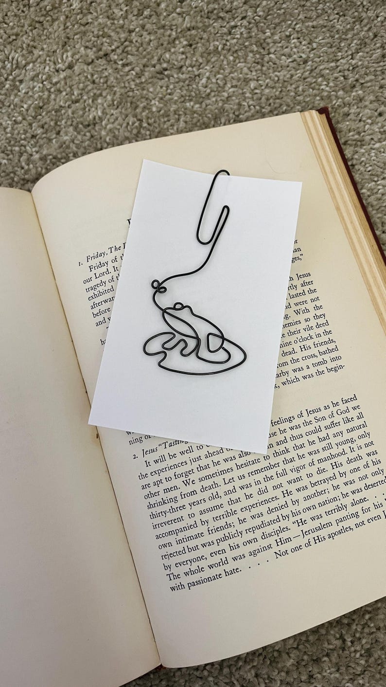 Toad Paperclip Frog Bookmark Paperclip Handmade Toad Rainforest Lily Pad Tadpole Pond ...