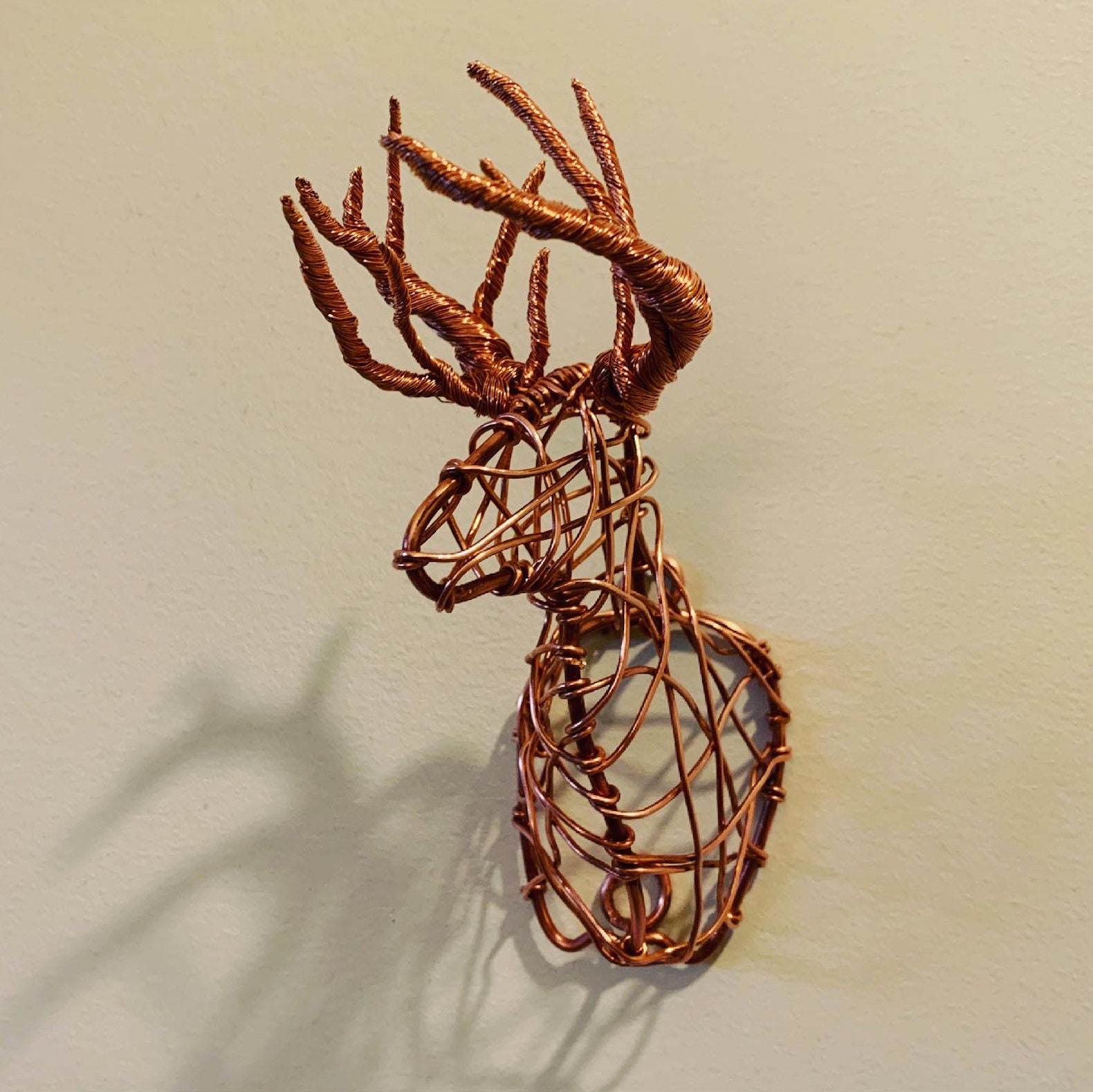 Métal Mur Art Cerf Décor Elk Pour Tête Sculpture Rack Crochet Cintre  Ornement Pour H