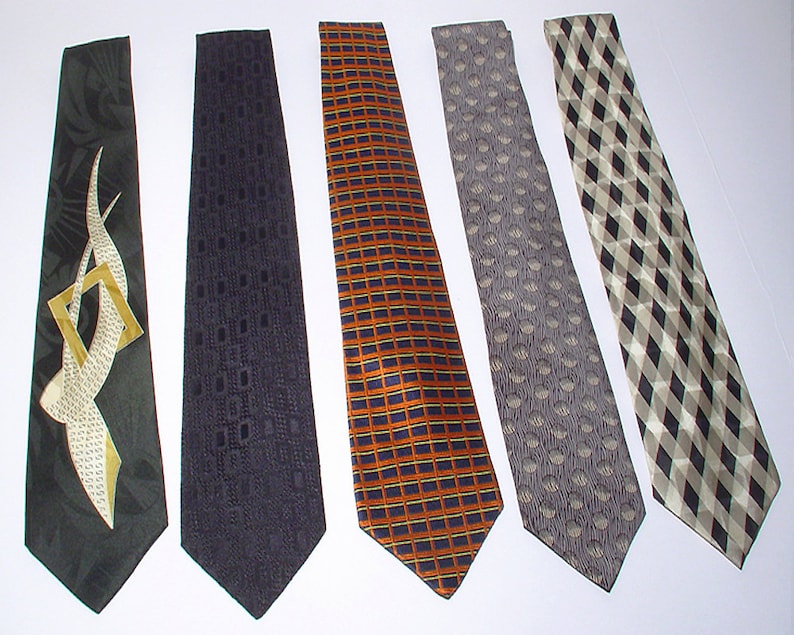 Vintage Neckties Men's Silk Lot of 5 Modules 1980's - Etsy
