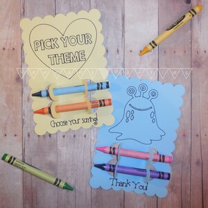 Valentines Sale Valentines for Kids Classroom Valentines Coloring Cards Space Valentine Animal Valentine Class Party Valentines For Toddlers image 7