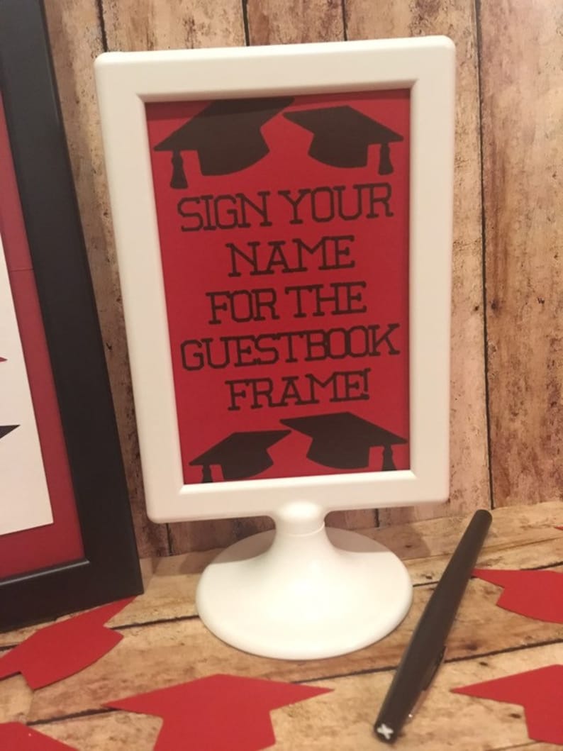 Graduation Guest Book Frame Signature Frame Graduation Etsy