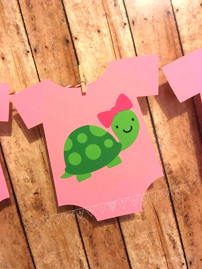 Turtle Baby Shower Decorations Turtle Baby Shower Banner Etsy Canada