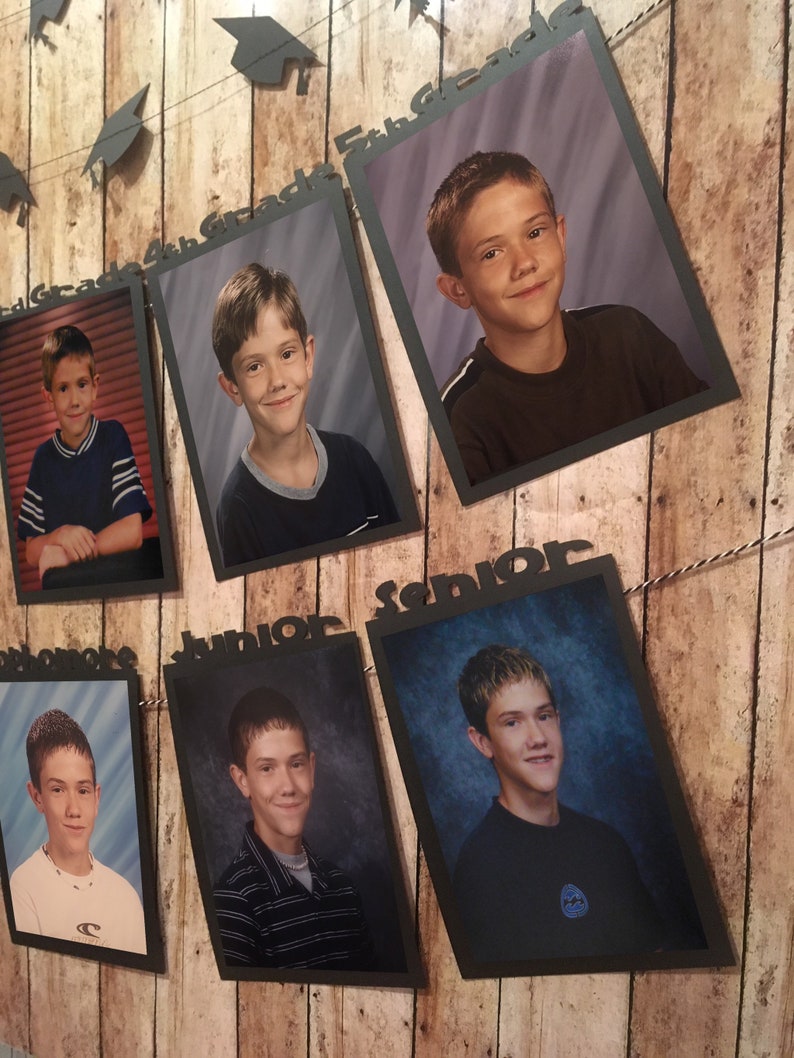 Graduation Photo Banner - Yearly School Photo Display - Block Font image 4