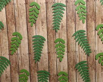 Leaf Paper Garland Fern Banner Plant Theme Party Decorations Botanical Baby Shower Jungle Party Tropical Leaf garland houseplant party