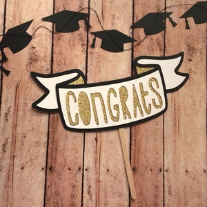 Graduation Cake Topper, Graduation Decoration, Class of 2023 Decor, Grad Topper, Cake Top Banner, Graduation Party Decor, Custom Cake Topper