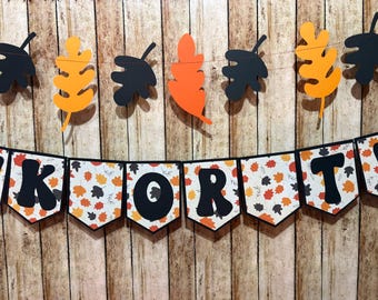 Fall Leaves Trunk or Treat Banner - Halloween