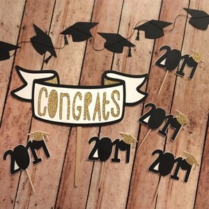 Graduation Decorations, Graduation Cake Topper, Class of 2023 Decor, CupCake Toppers, Graduation Party Decor, Cake and Cupcake Topper Set