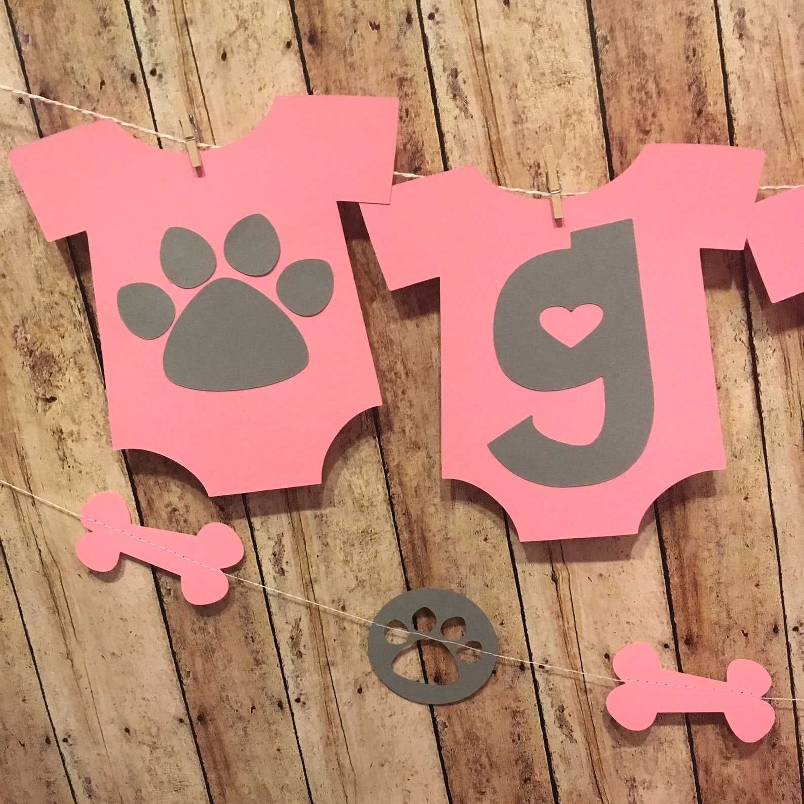 Puppy Baby Shower Decorations Paw Print Baby Shower Banner Etsy