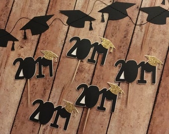 Graduation Decoration, Graduation Cupcake Toppers, Class of 2023 Decor, Graduation Cake Topper, Graduation Party Decor, Grad Cupcake Picks