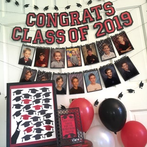 Graduation Photo Banner - Yearly School Photo Display - Block Font image 2