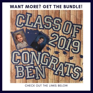 Graduation Photo Banner - Yearly School Photo Display - Block Font image 8