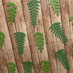 Leaf Paper Garland Fern Banner Plant Theme Party Decorations Botanical Baby Shower Jungle Party Tropical Leaf garland houseplant party image 4