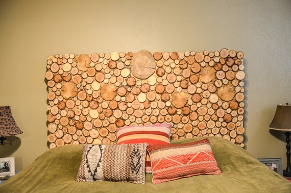 Rough Cut Timber End Grain Headboard