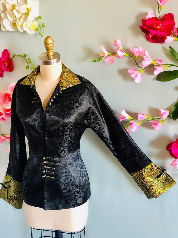 Stunning vintage chinoiserie jacket- MINT CONDITIO