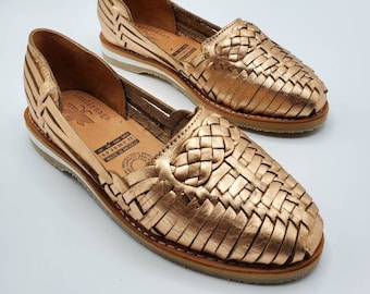 rose gold mexican huaraches
