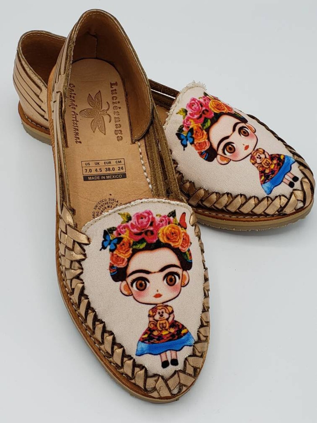 PREMIUM Fridita Women's Rose Gold Nappa Leather Mexican