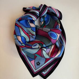 Butterfly, 65cm Silk Scarf, 100% Silk, luxury wear, silk twill square scarf, real silk, Silk bandana, Square scarf, Silk hair head scarf