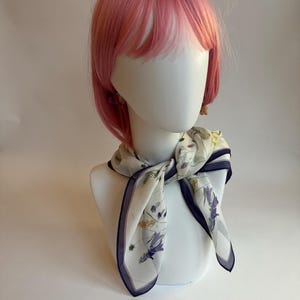 Dänischer Sommer 65 cm Seidentuch, 100% Seide Chiffon, Luxus Wear, Seidentuch, quadratisches Tuch, echte Seide, Seidentuch, Kopftuch, Dreieckstuch