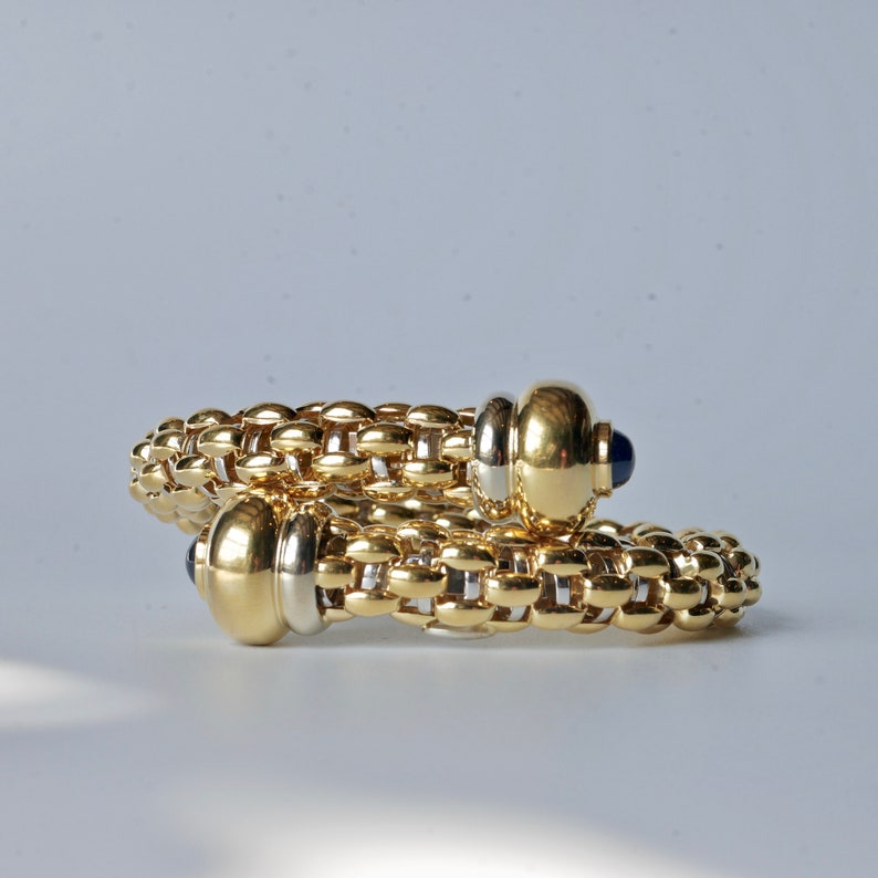 FOPE - 18k Yellow Gold and White Gold Tension Bracelet Bangle Wi FOPE - 18k Yellow Gold and White Gold Tension Bracelet Bangle Wi