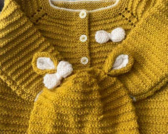 mustard baby sweater