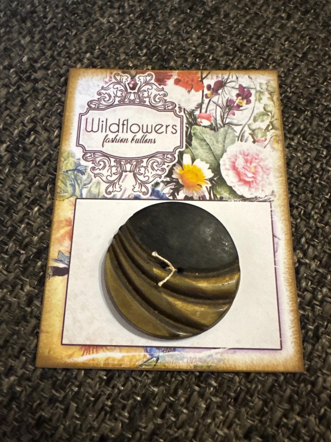 Vintage Style Printed Button Cards With Vintage Buttons. - Etsy