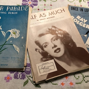 Vintage Music sheets and sheet music