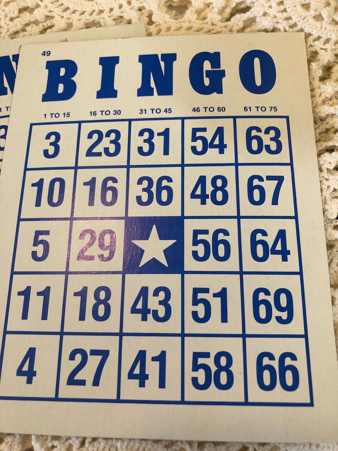 Vintage Bingo Cards Etsy