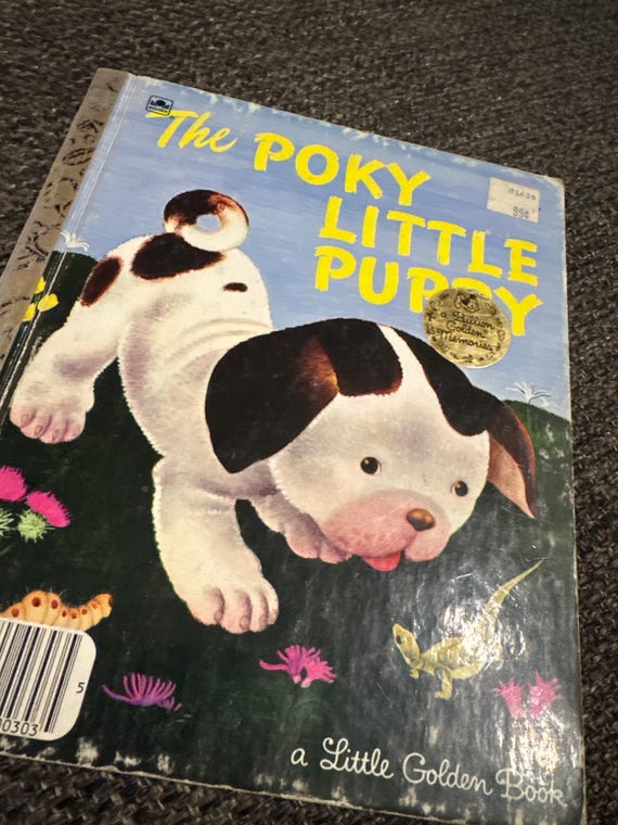 The Poky Little Puppy英語絵本ゴールデンブック外国の絵本 The Poky Little Puppy (little Golden Book) 1942 - Etsy