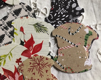 25 Whale Tail Christmas Punched Tabs