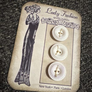 Vintage Style Printed Button Cards With Vintage Buttons. - Etsy
