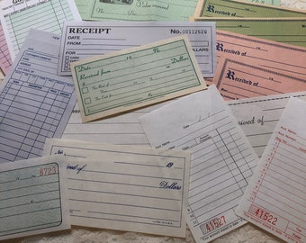 Vintage receipts/bank checks