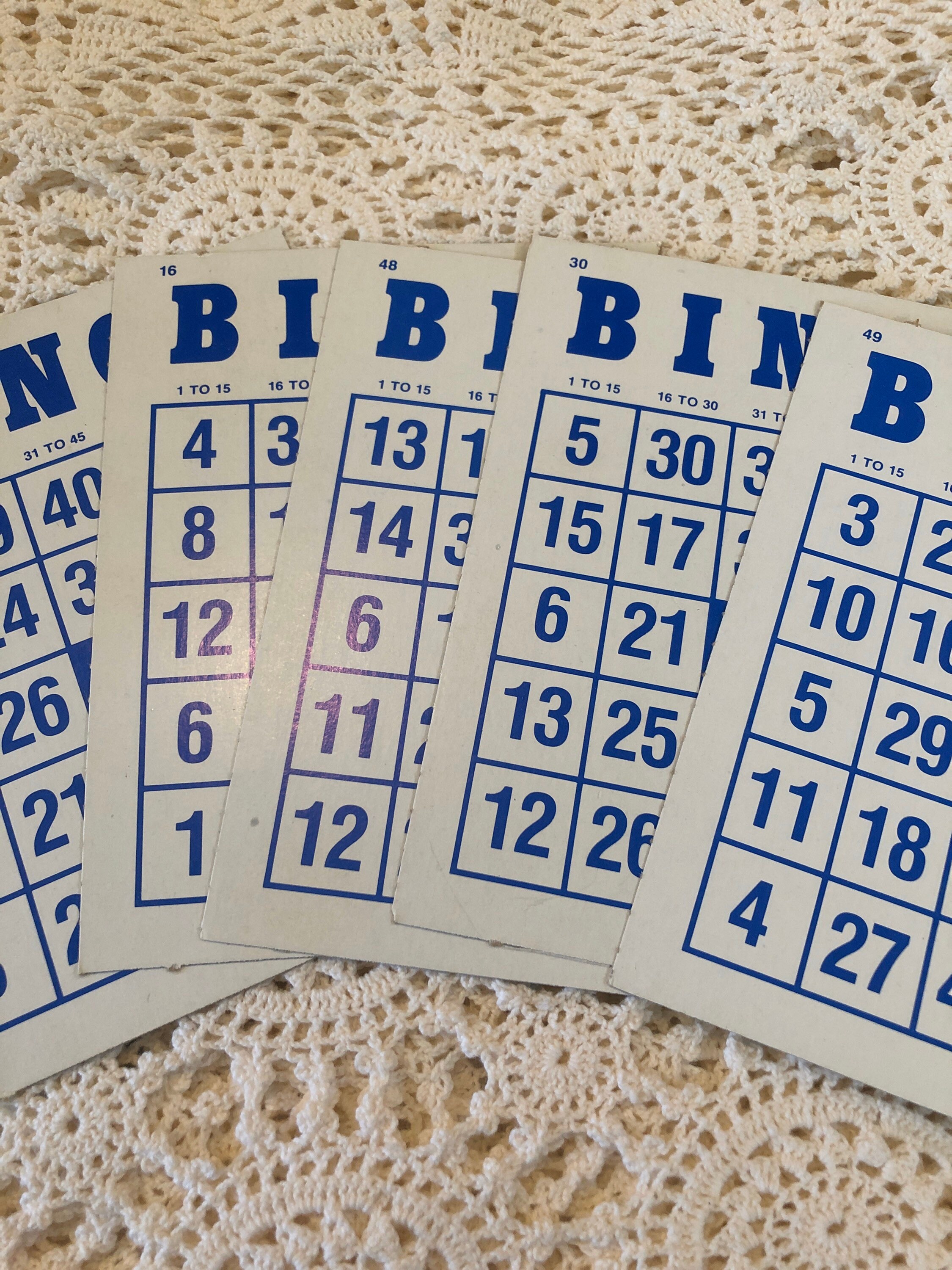 Vintage Bingo Cards Etsy
