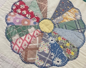 1 Vintage Quilt Piece for Slow Stitching, Journaling and crafting. #09