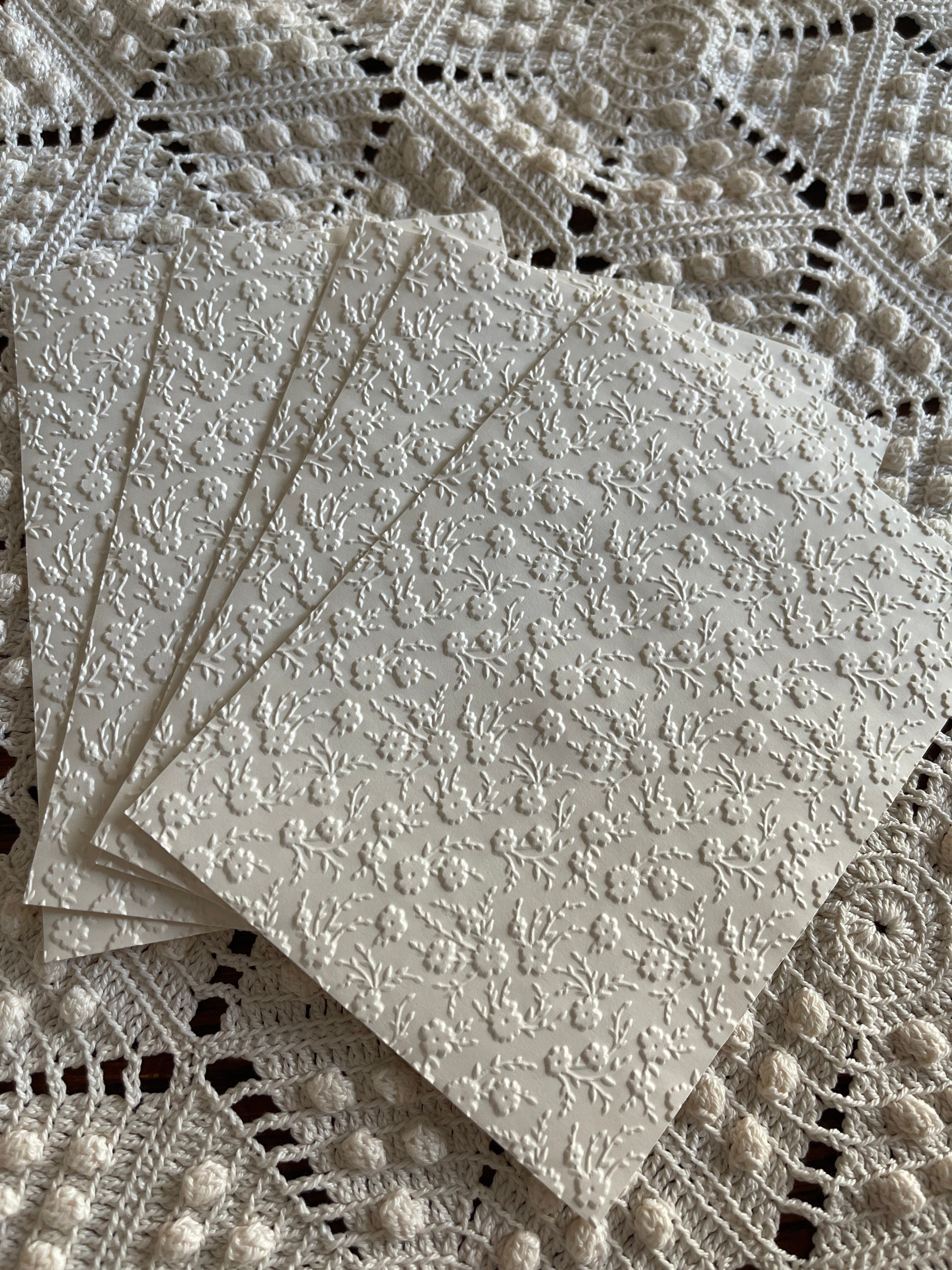 5 Beautiful Embossed Envelopes Etsy