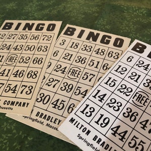 1960’s Vintage Bingo Cards - Etsy