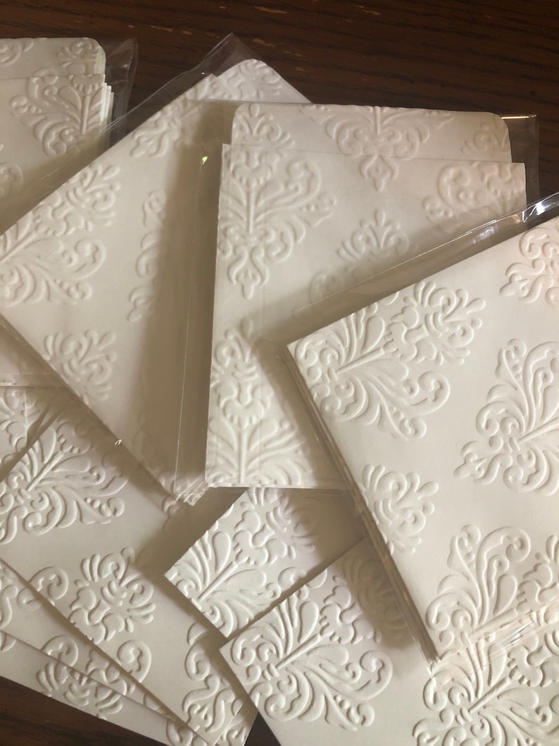 Embossed Library Pockets, Junk Journal Ephemera - Set of 5 - Etsy